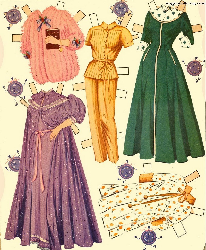 MAGIC-COLORING | Doris Day Paper Dolls3